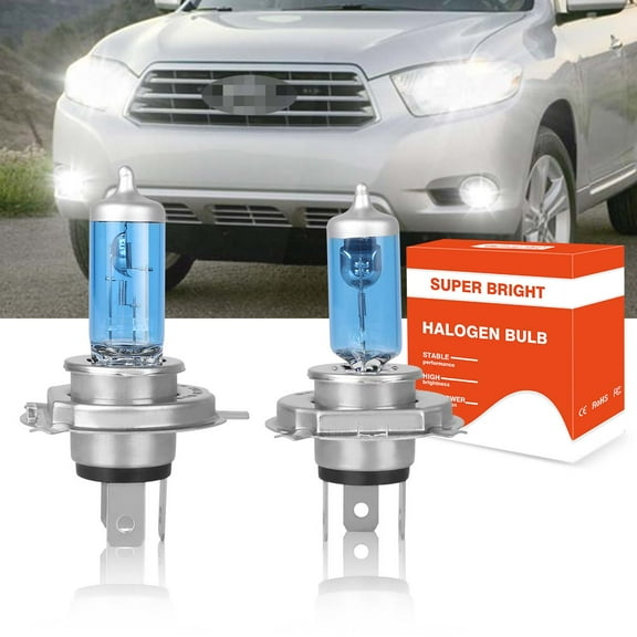 FZPJJNB For Toyota Highlander 2008-2010 2x H4 9003 Halogen Headlight High/Low Beam Bulbs 4200K Combo