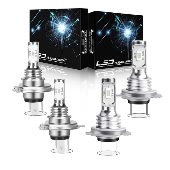 FZPJJNB For Yamaha TMAX XP500 2009-2011 4X H7+9003 LED Headlight Bulb 8000K Ice Blue YTL,Pack of 4,C03