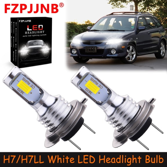 FZPJJNB H7 for Mazda Protege5 2002-2003 White Led Headlight Bulb,YTB,C45