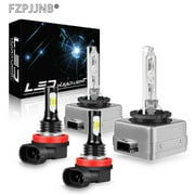 FZPJJNB HID Headlight Bulbs For Ford Mustang 2008-2017 Low/High Beam LED Fog Light Kit US Stock Y01
