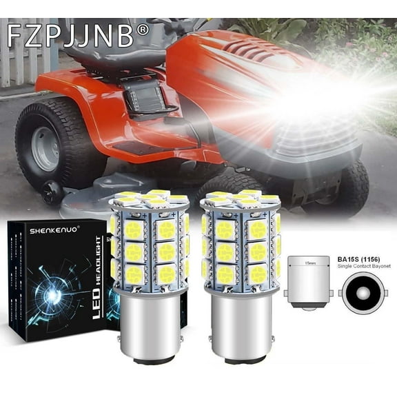 FZPJJNB SUPER BRIGHT LED light bulbs For Troy-Bilt Cub Cadet Deere Lawn Tractor 1156 12v32,6000k White,Pack of 2