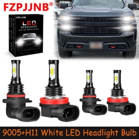 FZPJJNB for Chevy Silverado 1500 WT Custom Trail Boss 2019-2021 White Led Headlights Bulb High Low Beam,9005+H11,HKB,C08