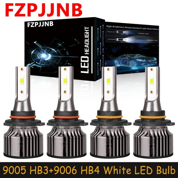 FZPJJNB for Chrysler PT Cruiser 2001-2010 LED Headlight High Low Beam Bulb,9005+9006,White,V25,C33