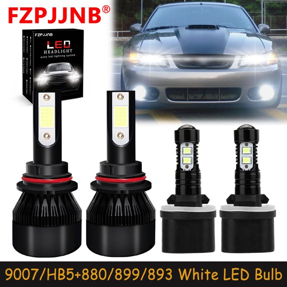 FZPJJNB for Ford Mustang 1999-2004 Led Headlights Bulb High Low Beam Fog Light,9007+880,C9,C01