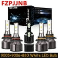 thumbnail image 1 of FZPJJNB for GMC Yukon XL 2000-2006 6X Combo LED Headlight Hi-Lo Fog Light Bulb,9005+9006+880,White,V25,C21, 1 of 16