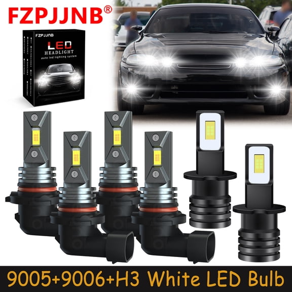 FZPJJNB for Lexus Sc300 Sc400 1994-2000 Led Headlights Bulb High Low Beam Fog Light,9005+9006+H3,DF,C01