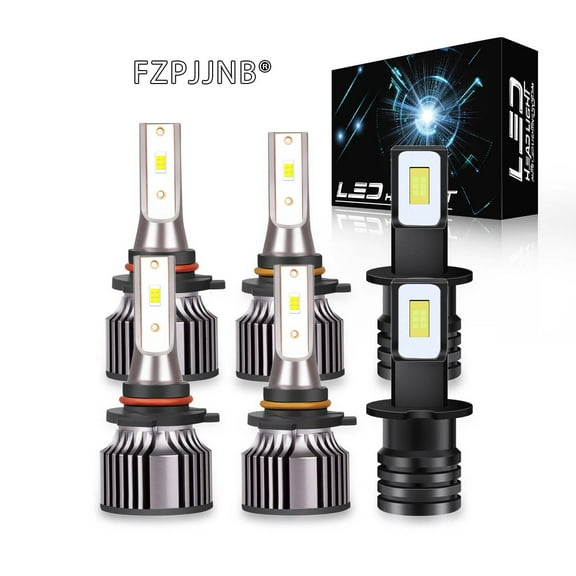 FZPJJNB for Mitsubishi Eclipse 1992-1999 6X LED Headlight Bulb High Low Beam + Fog Light,9005+9006+H3,White,V25,C15
