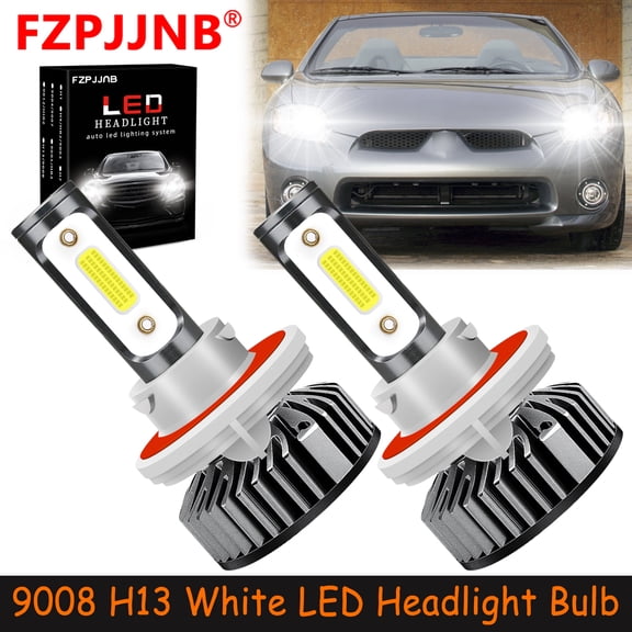 FZPJJNB for Mitsubishi Eclipse 2006-2012 Led Headlights Bulb H13 9008 High And Low Beam 6000k White,C01