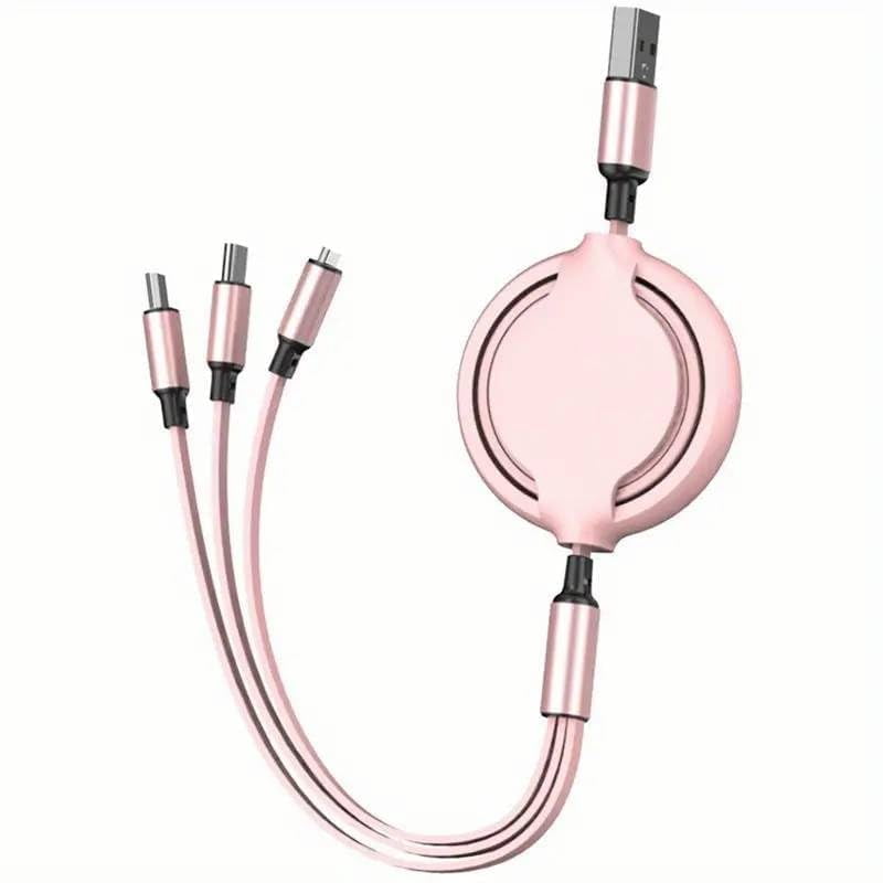 FZZ 3-in-1 Mobile Phone Data Cable: Free Interface Switching, Convenient for Multi-Device Charging
