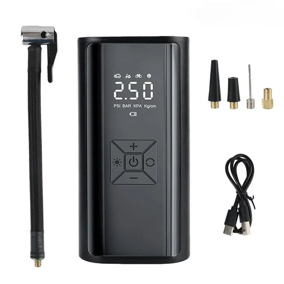 FZZ Portable Electric Air Pump: Fast Inflation, Precise Pressure, Suitable for Car/Bike Tires & Balls