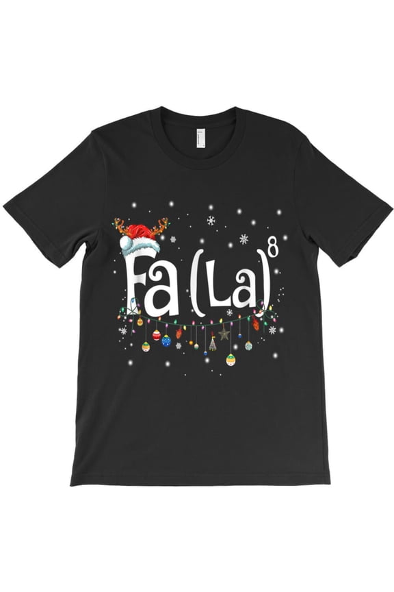 Fa La 8 Funny Christmas St. Nick Fa La Math Gift Mask Holiday Graphic T-Shirt G12121, Up to 5XL