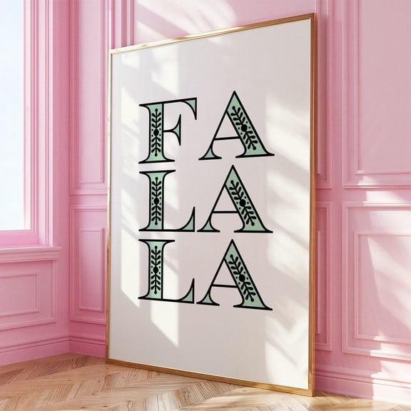 Fa La La , Classic Wall Art, , Decor, Cutedecor, Seasonal , Unframed Paper Print