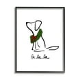 thumbnail image 1 of Fa La La Holiday Caroling Dog Line Doodle Wreath Animals & Insects Graphic Art Framed Art Print Wall Art, 1 of 5