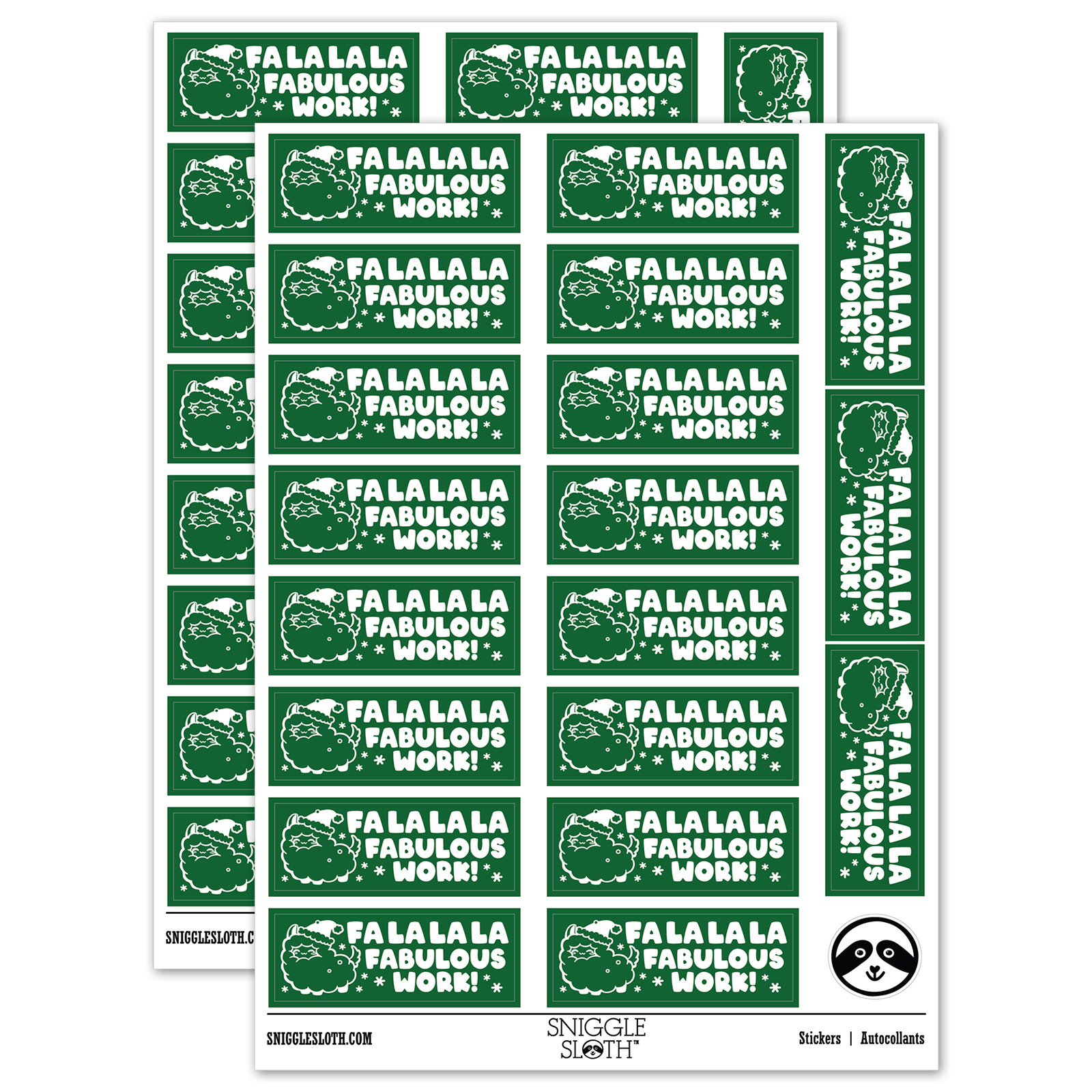 Lala Sticker Label Fa La La La Fabulous Work Christmas Llama Teacher Student School ...