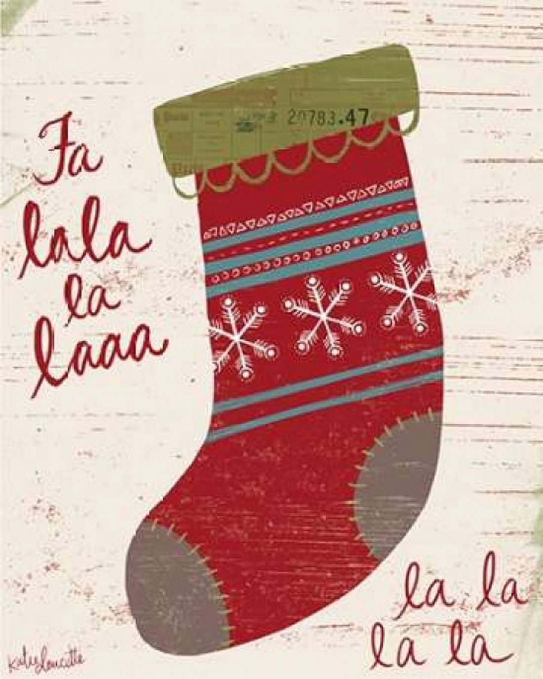 Fa La La La La Canvas Art - Katie Doucette (24 x 30)