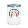 thumbnail image 1 of Fa La La La La Rainbow - Holiday 12oz Insulated Wine Tumbler, 1 of 6
