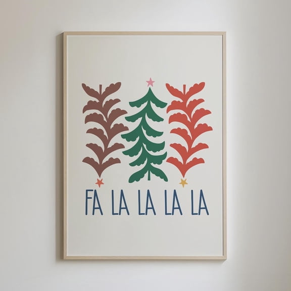 Fa La La La Print, Boho Trendy S, Colorful Wall Art, Retro Decor, Wall Art, Modern Wall Decor, 16x24 UNFRAMED