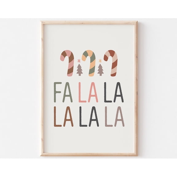 Fa La La La Print, Pastel Decor, Art, Modern Wall Art, Boho Print, Neutral Decor Wall Art, Modern Wall Decor, 8x12 UNFRAMED