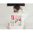thumbnail image 1 of Fa La La La Sweatshirt, Trendy sweatshirt, Wavy Words on Back, Oversized Shirt, Women's Shirt, Retro All Size S-5Xl, 1 of 5