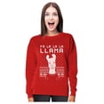 thumbnail image 1 of Tstars Fa La La Llama Ugly Christmas Sweater Funny Xmas Women Sweatshirt X-Large Red, 1 of 6