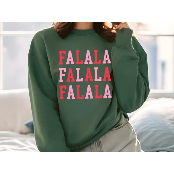 Fa La La Winter Sweatshirt, Red & Green Shirt All Size S-5Xl