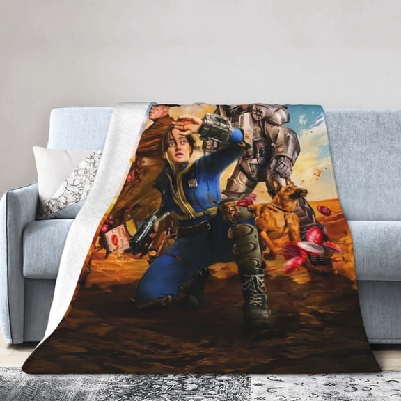 Fa-Llout Blanket, Soft Flannel Throw Blanket Super Soft Lightweight Cozy Blankets Travel Throw Blanket Bedding And Sofa For All Season For Adults Kids Teens 50"X40"