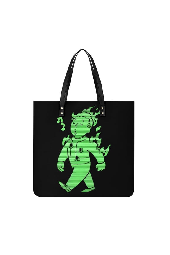 Fa-llout Handbag, Casual PU Leather Tote Bag, Shoulder Handbags with Top Magnetic Snap Closure For Girl Ladies Women Travel Shopping