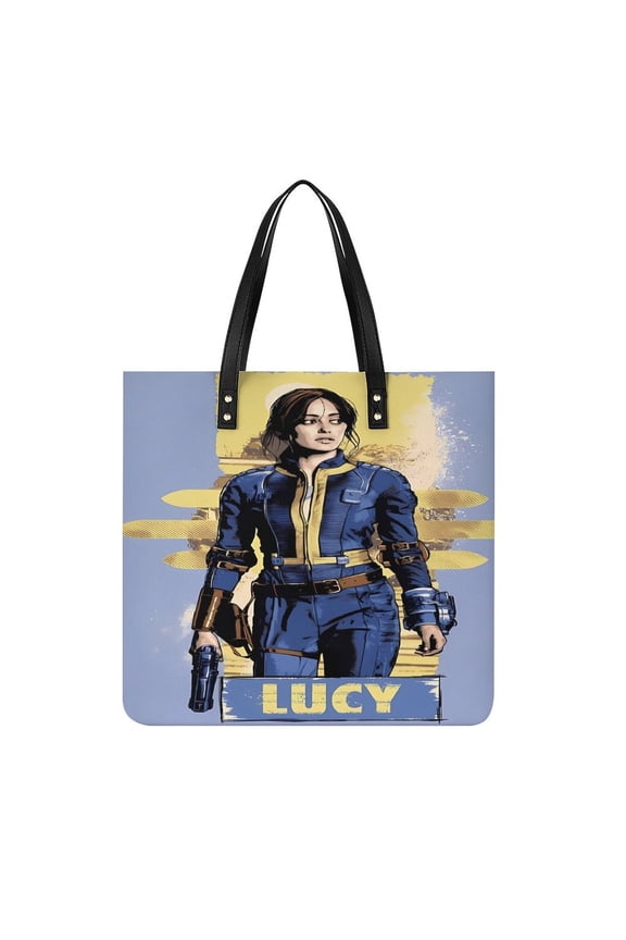 Fa-llout Handbag, Casual PU Leather Tote Bag, Shoulder Handbags with Top Magnetic Snap Closure For Girl Ladies Women Travel Shopping