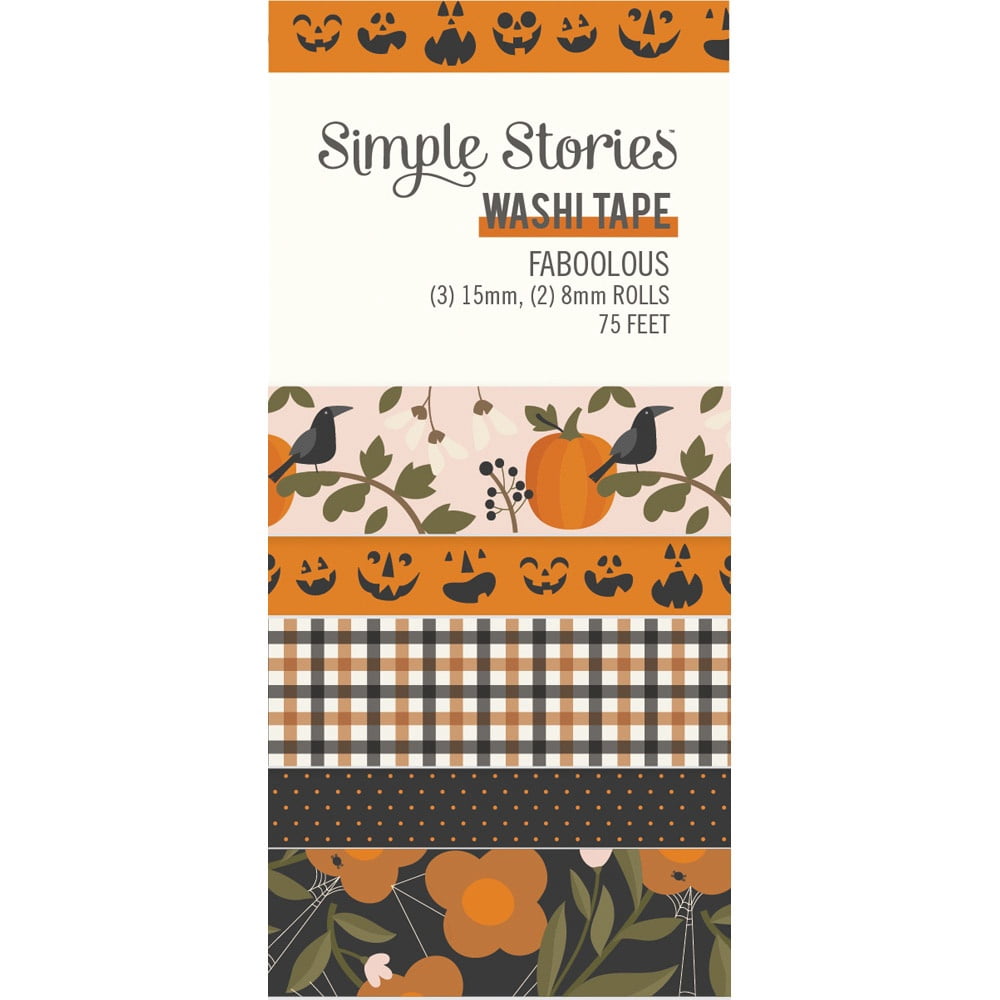 FaBOOlous Washi Tape 5/Pkg-