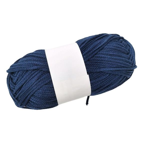 FaLX 2 Rolls 100g Knitting Yarn Good Touch Anti pilling Coarse Shrinkage Resistant Handcrafted DIY Soft 2mm Round Strand Pure Cotton Rope Home Supply