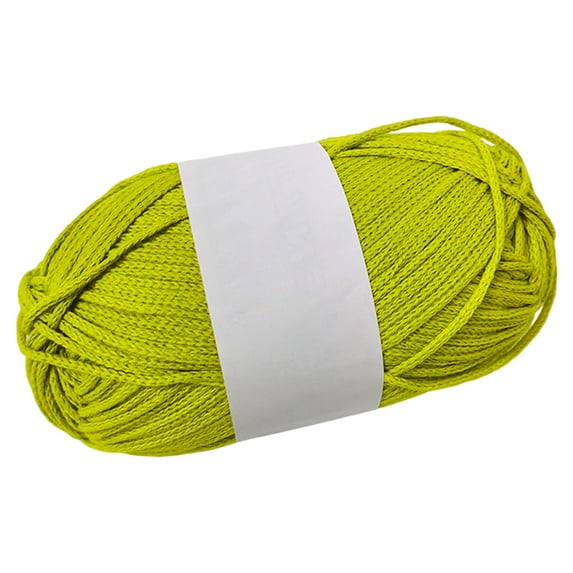 FaLX 2 Rolls 100g Knitting Yarn Good Touch Anti pilling Coarse Shrinkage Resistant Handcrafted DIY Soft 2mm Round Strand Pure Cotton Rope Home Supply