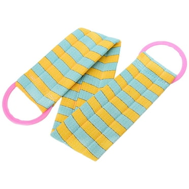 FaLX Extra Long Super Absorbent Quick Dry Exfoliating Washcloth - Handle Design - Bathroom Shower Use - Body Back Scrubber Towel - Bathroom Supplies
