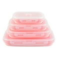 thumbnail image 1 of FaLX Microwave Safe Silicone Lunch Box Set - 4Pcs/Set, 350/500/800/1200ML, Foldable, Sealed, Silicone, Bento Refrigerator Food Container - Essential Kitchen Supplies, 1 of 8