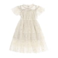 thumbnail image 1 of FaLX Party Dress See-through Mesh Patchwork Star Shape Sequin Little Girls Dress Performance Dress, 1 of 8