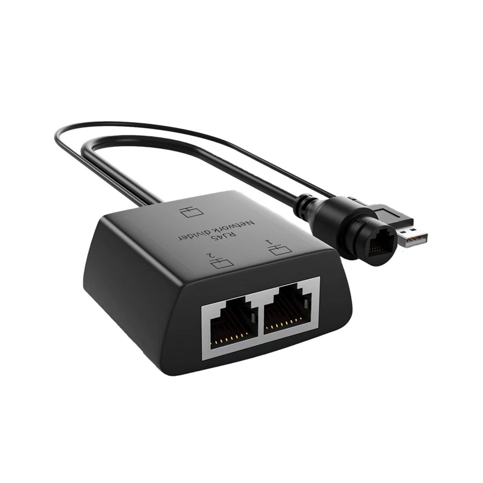 Ethernet Splitter 1 to 2 High Speed, RJ45 Network 1 to 2 Port Ethernet  Adapter Splitter [2 Devices Simultaneous Networking],100Mbps Extension  Connector with USB Power Cable for Cat5/5e/6/7/8 Cable 