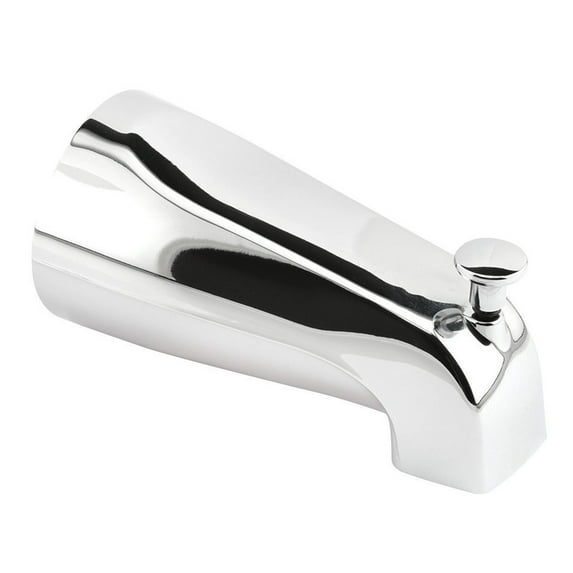 FaLX Universal Metal Tub Spout - Wall Front Mount Bathtub Spout with Shower Diverter - 5 1/4" Reach - 1/2" IPS Inside Thread - Bathtub Faucet Spout - Bathroom Accessory