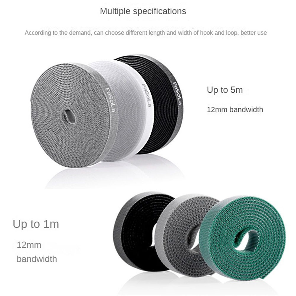 FaSoLa BacktoBack Velcro Tie Strap Computer Finishing SelfAdhesive