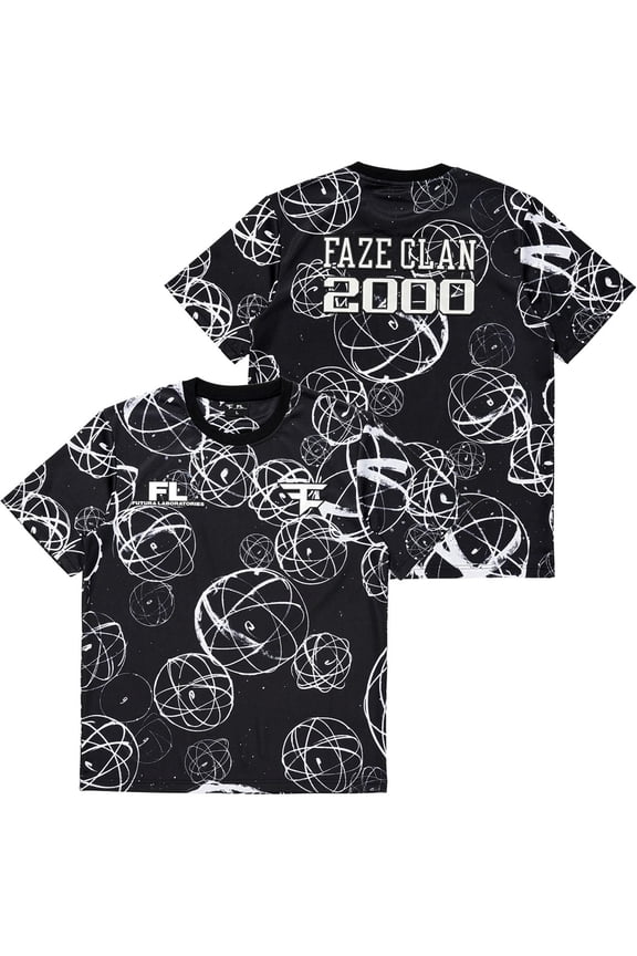 X Futura Laboratories Men's Atom Jersey Shirt (Large, Black)