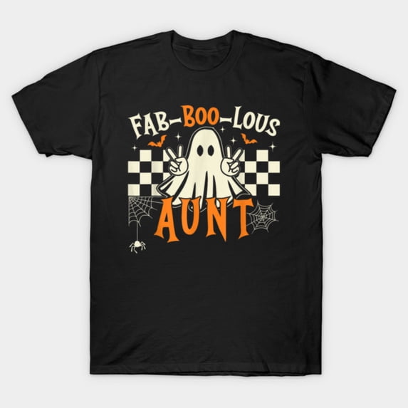 Fab Boo Lous Aunt Funny Retro Ghost Auntie Halloween Costume Party G6028 T-Shirt, for men and women, Up to Size 5XL