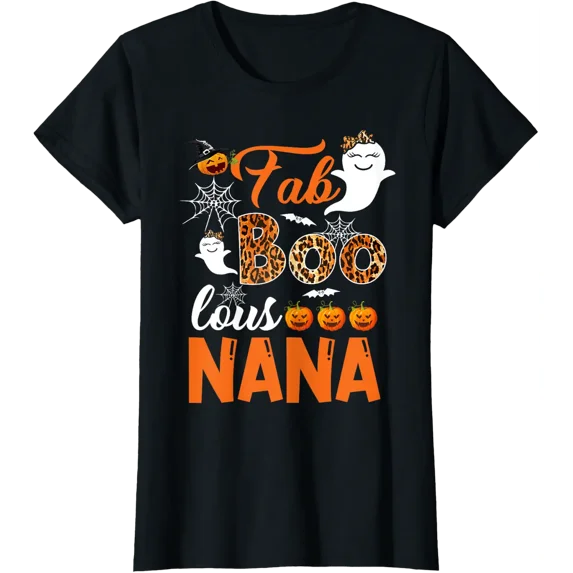 Fab Boo Lous Nana Leopard Halloween T Shirt Size S-5XL