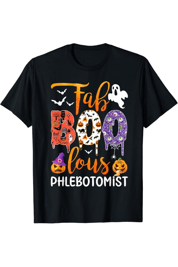 Fab Boo Lous Phlebotomist Boo Ghost Halloween Phlebotomist T-Shirt
