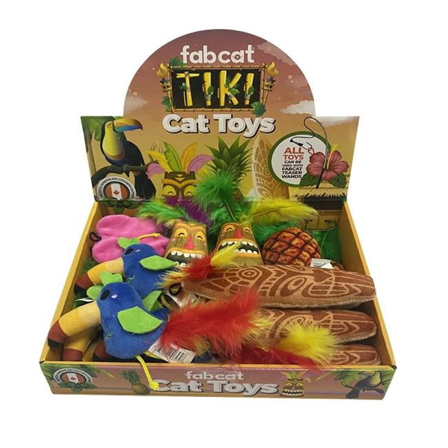 Fab Dog 849088065781 Fabcat Tiki Cat Toy Display - 25 Piece
