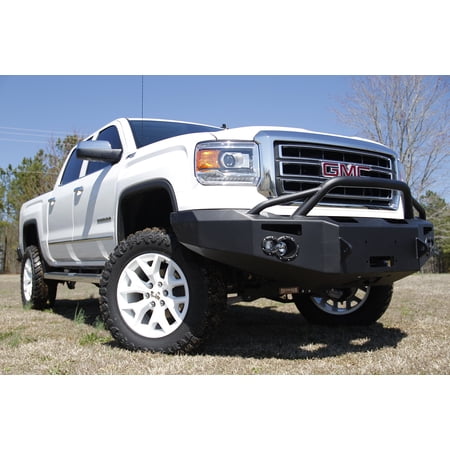 Fab Fours 14-15 Sierra 1500 Winch Bumper w/ Pre-Runner Grill Guard Matte Black Fits select: 2014-2015 GMC SIERRA