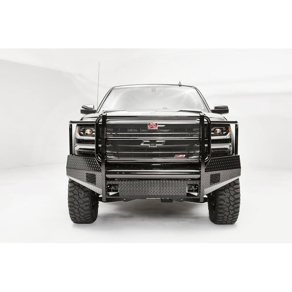 Fab Fours CS16-K3860-1 Black Steel Front Bumper Fits 16-17 Silverado 1500 Fits select: 2016-2018 CHEVROLET SILVERADO