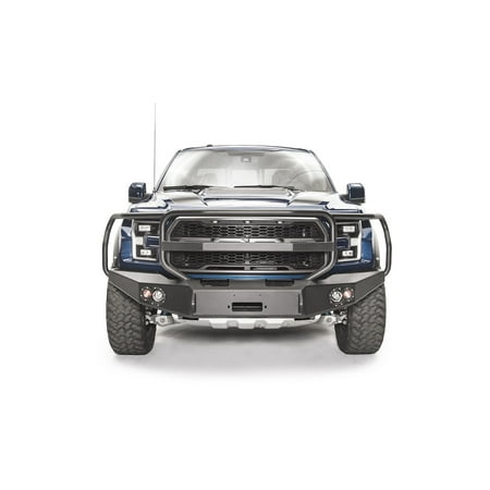 Fab Fours FF17-H4350-1 Premium Winch Front Bumper; 2 Stage Black Powder Coated; w/Full Grill Guard; Fits select: 2017-2020 FORD F150 RAPTOR