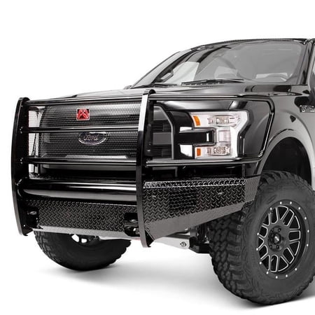Fab Fours FFBFS17-S4160-1 Full Guard F250-F550 Front Ranch Bumper with Tow Hooks for 17 Ford Super Duty