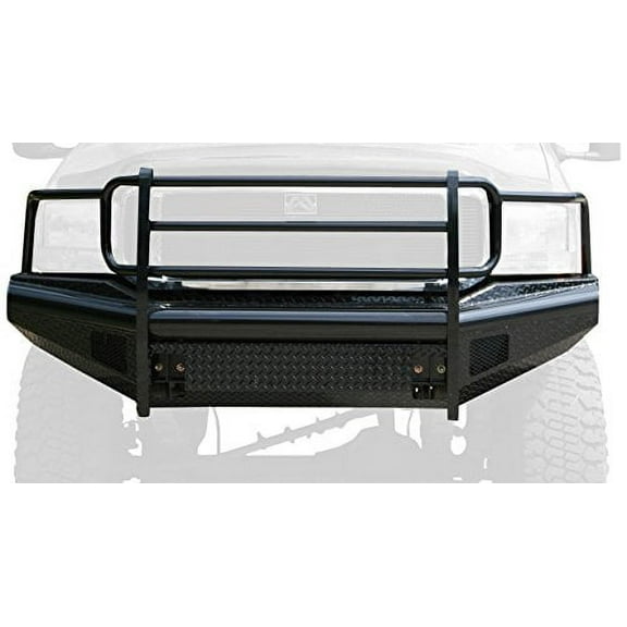 Fab Fours FS99-S1660-1 Black Steel Front Ranch Bumper Fits select: 1999-2004 FORD F250, 1999-2004 FORD F350