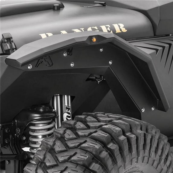 Fab Fours Front Inner Replacement Fenders - Matte Black