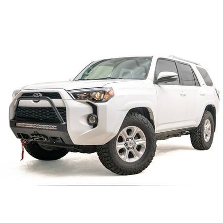 Fab Fours Hidden Winch Mount with High Pre-Runner Guard (Black) - T4R-N4553-1