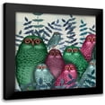 thumbnail image 1 of Fab Funky 12x12 Black Modern Framed Museum Art Print Titled - Fab Funky Owl Fun Collection F, 1 of 5